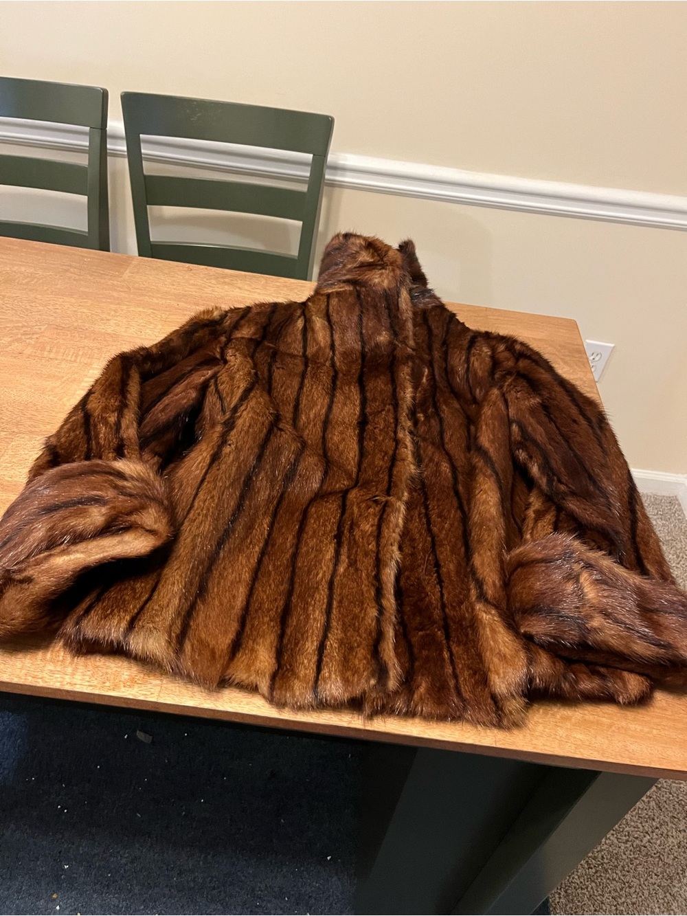 Luxurious Brown Faux Fur Coat - Women's Jacket